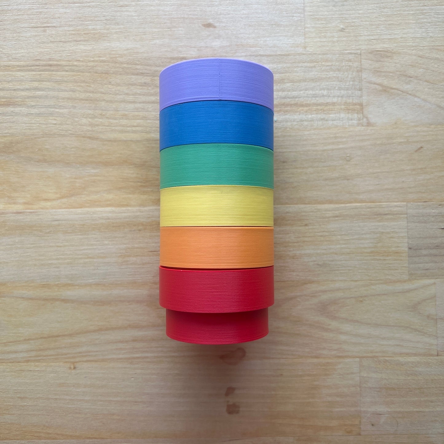 Rainbow Stacking Cups- 6 pc