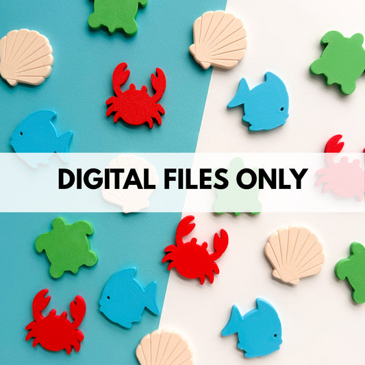 DIGITAL DOWNLOAD | Under the Sea Themed Play Counters STL File