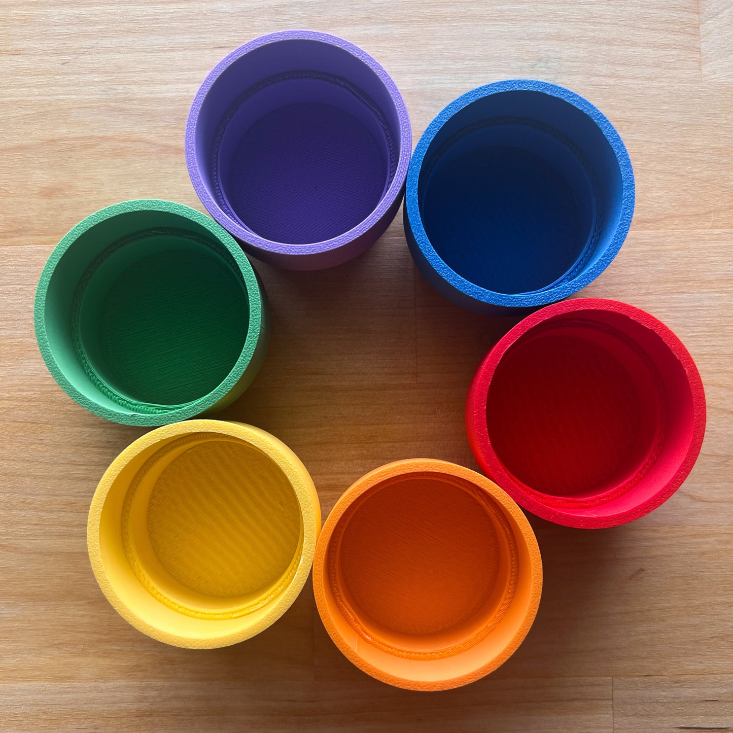 Rainbow Stacking Cups- 6 pc