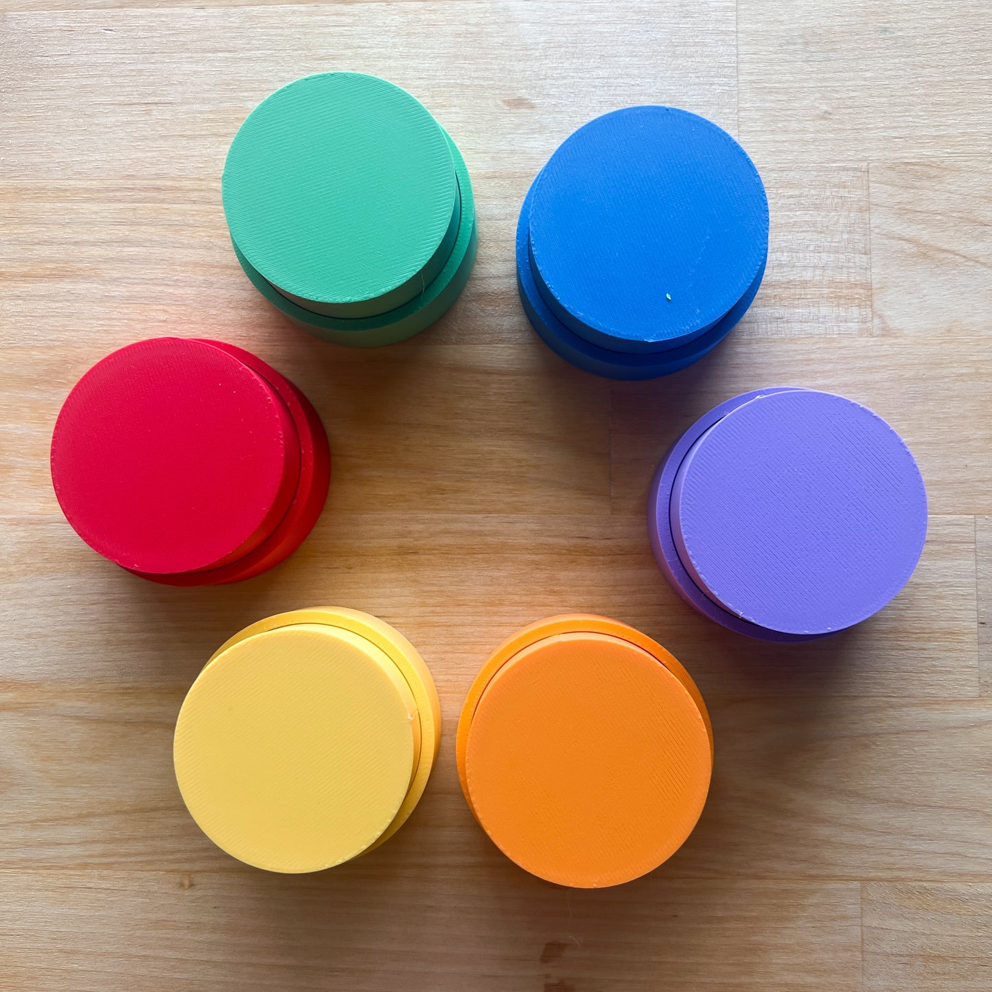 Rainbow Stacking Cups- 6 pc